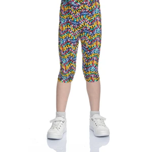 Abstract Speckled Kız Çocuk Desenli Diz Altı Tayt Kapri