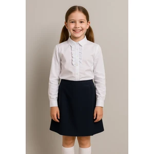 Kız Çocuk Uzun Kollu Pamuklu Comfort Gömlek Okul