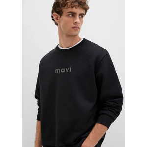 Mavi Logo Baskılı Siyah Sweatshirt 0S10556-900