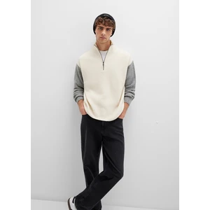 Yarı Fermuarlı Dik Yaka Ekru Kazak 0710263-70057