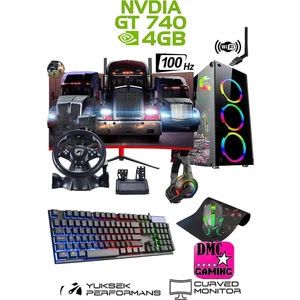 N39X İntel Core i5 3470 16GB 256GB SSD 500GB 4GB GT740 23.8" Curved Masaüstü Oyuncu Bilgisayarı