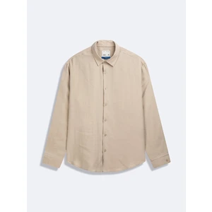 Uzun Kollu Önü Düğmeli Basıc Gri Gömlek