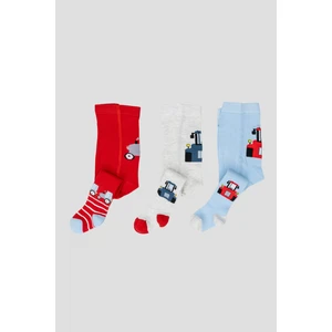 Defne Baby 3 Adet Araba Konseptli Pamuklu Erkek Bebek ve Çocuk Külotlu Çorap