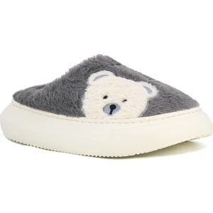 Kışlık Kadın Peluş Terlik – Tatlı Ayıcık Deseni, Kaymaz Eva Taban, Ses Yapmaz-Panda