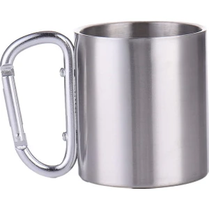 180 ml. Karamina Çift Kat Çelik Kahve Kamp Bardağı Fincanı cin230