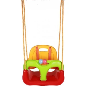 Kırmızı Emniyet Kemerli Bebek ve Çocuk Salıncağı – Güvenli, Rahat ve Dayanıklı Dış Mekan Kullanımı