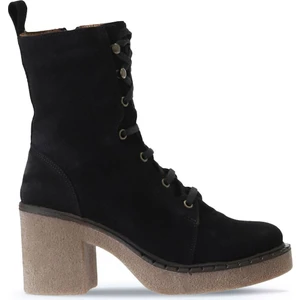 Bueno Shoes Siyah Süet Kadın Topuklu Bot 01WT2905 01WT2905