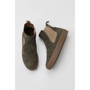 Bueno Shoes Haki Süet Kadın Düz Bot 01WT3206 01WT3206