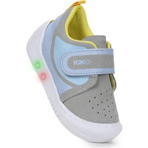 Kiko Kids  Kugan Cırtlı Işıklı Erkek Bebek Yürüyüş Spor Ayakkabı