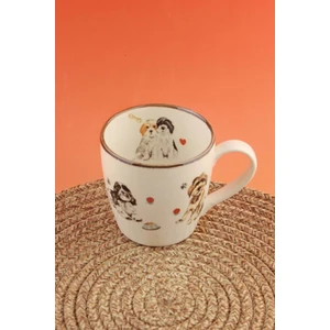 Bursa Porselen Dekor Retro Dog Akıtma Porselen Kupa