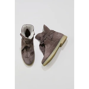 Bueno Shoes Vizon Süet Kadın Düz Bot 01WT3303 01WT3303