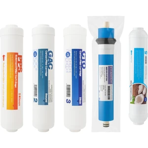 Aqua Bella Tüm Kapalı Kasa Su Arıtma Cihazları ile Uyumlu Inline 5'li Filtre Seti