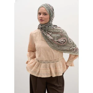 Fresh Scarfs Panthea Desen Şal Soft Yeşil