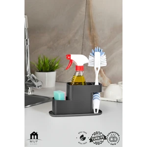 Muf Home Kaşıklık & Süngerlik Tezgah Üstü Kaşıklık Süngerlik Fırçalık Düzenleyici Organizer
