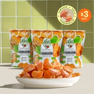 Kurutulmuş Mandalina - Soft Dried - Atıştırmalık Kuru Meyve 3 x 50 gr