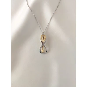 Kadın Çelik Sarılan Sonsuz Birliktelik Çift Kolyesi