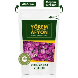 Yörem Afyon Meşhur Giresun Yayla Mahsulü Tomurcuk Kızıl Yonca Kurusu, Çayır Üçgülü (Trifolium Pratense) | 40GR.