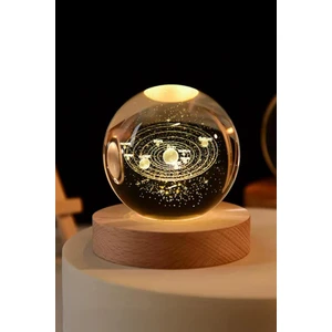 Ahşap Tabanlı Gezegen LED Işıklı Küre