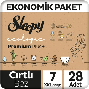 Ecologic Premium Plus Ekonomik Paket Bebek Bezi 7 Numara Xxlarge 28 Adet