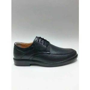 Hakiki Deri Bağcıklı Rahat Günlük Kauçuk Taban Siyah Kışlık Erkek Ayakkabı C-85426312KTGY