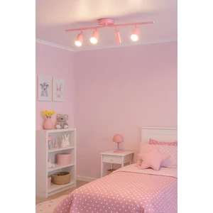 Spoti 4'lü Pembe Renk (Gün Işığı) Modern Tasarım Salon - Mutfak - Banyo Spot Ledli Sıralı Avize