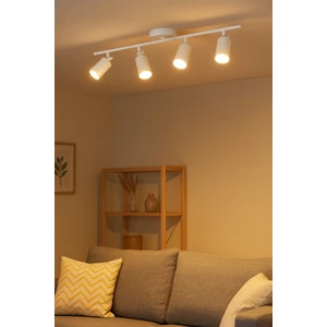 Spoti 4'lü Beyaz Renk (Gün Işığı) Modern Tasarım Salon - Mutfak - Banyo Spot Ledli Sıralı Avize