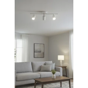 Spoti 3'lü Beyaz Renk (Beyaz Işık) Modern Tasarım Salon - Mutfak - Banyo Spot Ledli Sıralı Avize