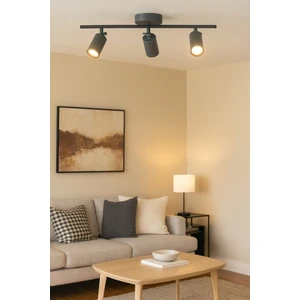 Spoti 3'lü Antrasit Renk (Gün Işığı) Modern Tasarım Salon - Mutfak - Banyo Spot Ledli Sıralı Avize