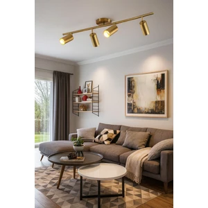 Spoti 4'lü Eskitme Renk (Gün Işığı) Modern Tasarım Salon - Mutfak - Banyo Spot Ledli Sıralı Avize