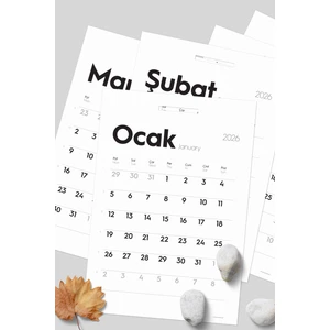 Munu Note MunuCal XL 2026 Duvar Takvimi Yaprakları 33x48 cm