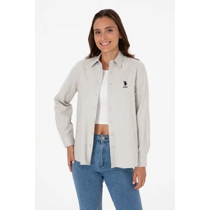 U.s. Polo Assn. Kadın Ekru Gömlek Basic 50316518-VR019