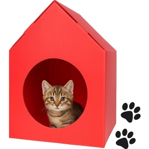 Gediz Plastik Patidostu Kedi Evi 45x45x32 CM 2,5 MM