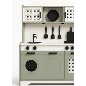 Minik Şeflerin Mutfağı: Ahşap Oyuncak Mutfak Seti(LEDLİ)