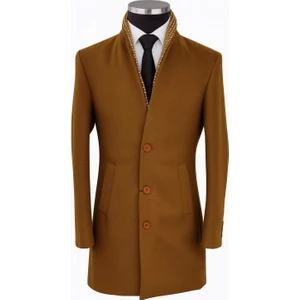 Plus Scorpion Erkek Uzun Kaşe Kaban – Italyan Kesim Slim Fit Şık Model