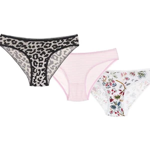 Nbb Renkli Desenli 3lü Slip Külot