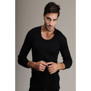 4001&4002 Erkek Uzun Kollu Termal Yün Içlik Takım-Siyah