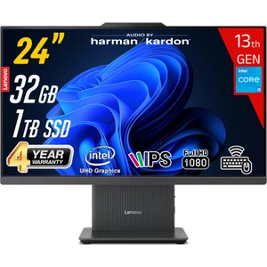 Ideacentre Aıo 24IRH9 Intel Core I5-13420H 32 GB Ram 1 Tb SSD Intel UHD Graphics 23.8 Fhd IPS Freedos Kablosuz Klavye+Mouse Siyah All In One Bilgisayar