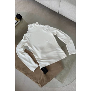 Balıkçı Yaka Premium Orj Kazak- Ekru