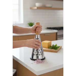 Ahşap Saplı Paslanmaz Çelik Rende 24 cm