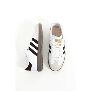 Friend & Trend Şeritli Ince Taban Bağcıklı Trend Kadın Spor Ayakkabı