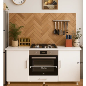 140  cm lik Ankastre Dolabı Kahve Köşesi,çok Amaçlı Dolap