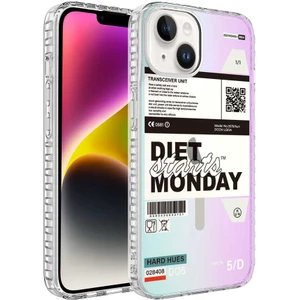 Apple iPhone 14 Kılıf Airbag Kenarlı Renkli Desenli Silikon Senk Elegans Kapak-No5