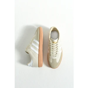 Friend & Trend Şeritli Ince Taban Bağcıklı Trend Kadın Spor Ayakkabı