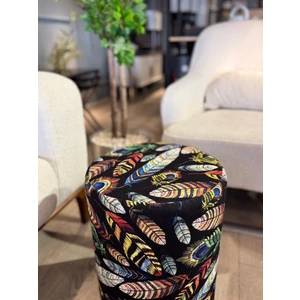 Akse Design Tüylü Desen Puf