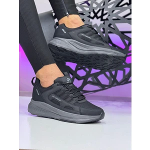 Unisex Fuspetli Su Geçirmez Spor Ayakkabı - Siyah Füme