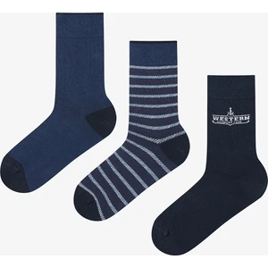 Çok Renkli Erkek Mix Stripe 3lü Soket Çorap