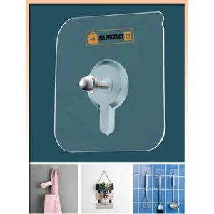 All Product Ultra Güçlü Vantuzlu Askı 2'li Set.  İz Bırakmaz, Paslanmaz, Yüksek Taşıma Kapasiteli Duvar Kancası