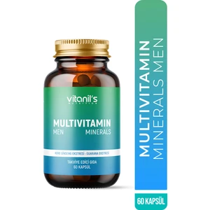 Vitanil's Nutrition 13 Tip Vitamin ve Mineral İlaveli Multivitamin Minerals Men Capsule, Korean Ginseng & Guarana Extract 60 Kapsül