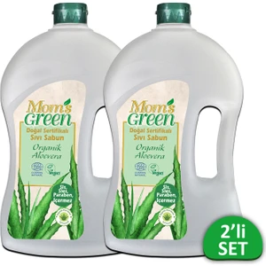 Mom's Green 2'li Set Mom's Green Doğal Sertifikalı Sıvı Sabun - Organik Aloeveralı 1500 ml *2 Adet