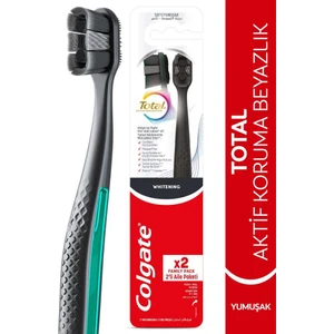 Total Whitening 1+1 Yumuşak Diş Fırçası(Siyah)